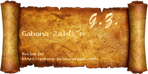 Gabona Zalán névjegykártya